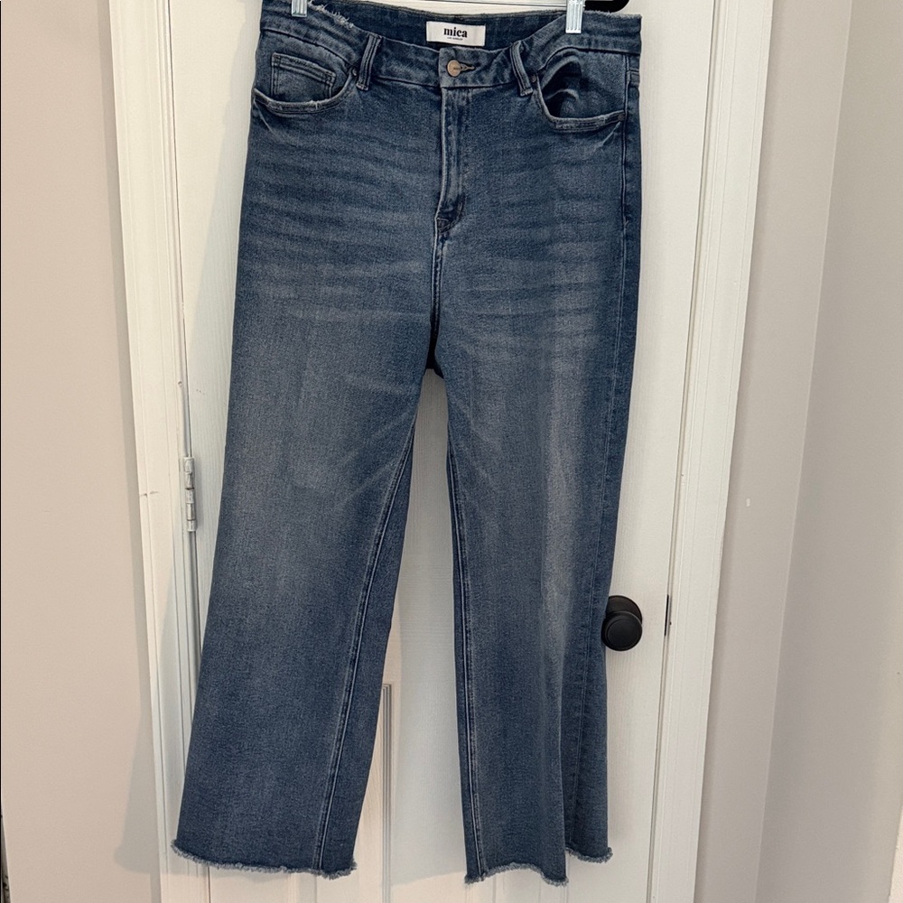 Mica High-Rise Straight Jeans in Washed Blue